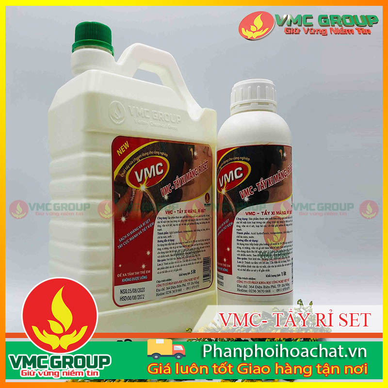 VMC tẩy xi măng rỉ sét tẩy sạch vết bẩn trên gốm sứ hiệu quả.