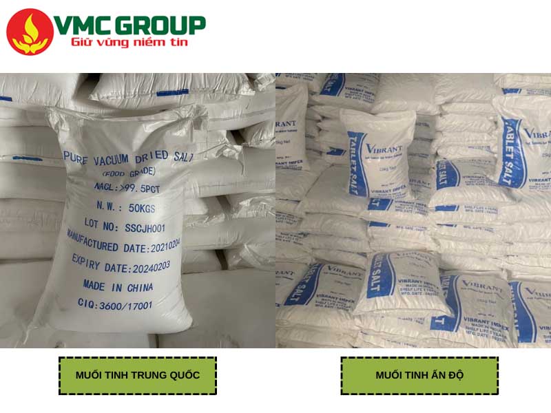 Muối Tinh Trung Quốc và muối tinh Ấn Độ