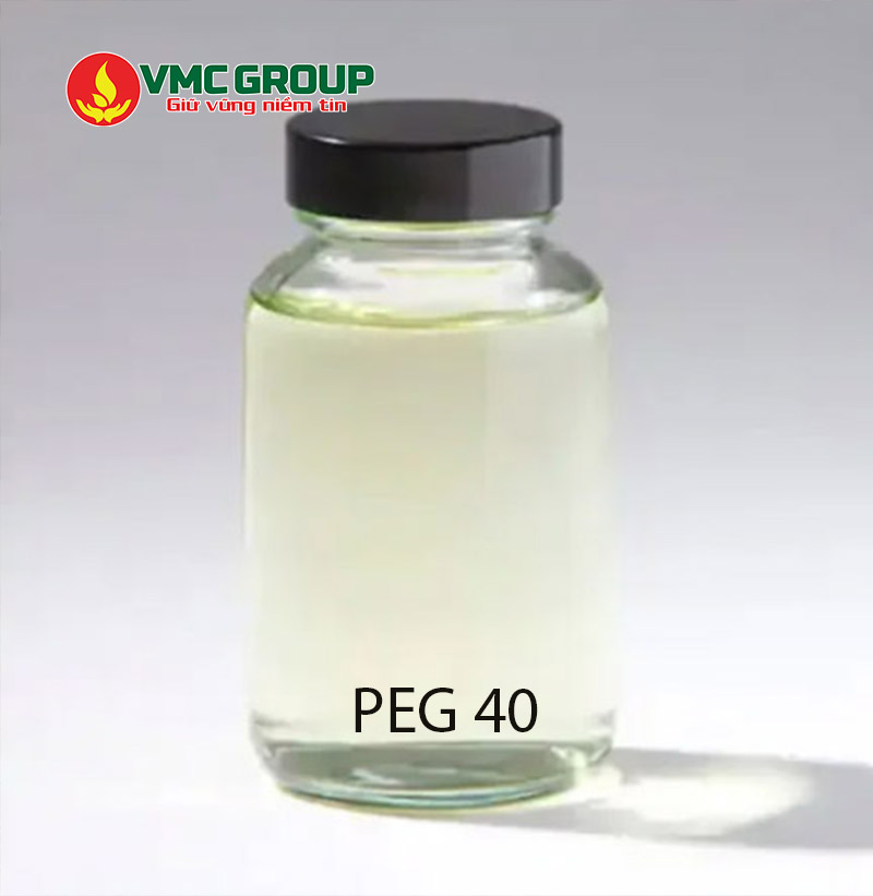 PEG 40 có dạng lỏng nhớt màu vàng nhạt