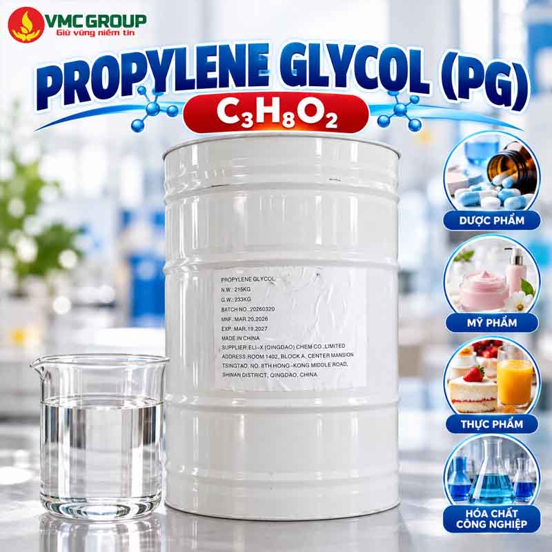 PROPYLENE GLYCOL (PG) – C3H8O2 HÀNG QINGDAO TRUNG QUỐC PHUY 215KG